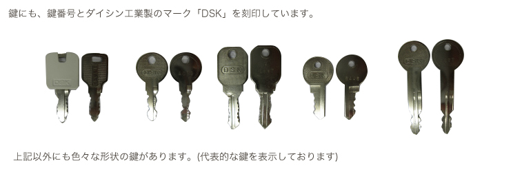 鍵番号のサンプル